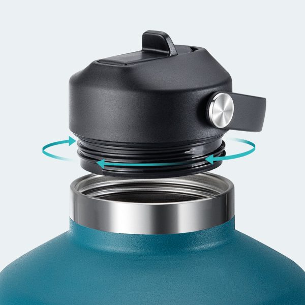 Duet Series Water Bottle With Straw Spout Lid | 128oz - Image 3